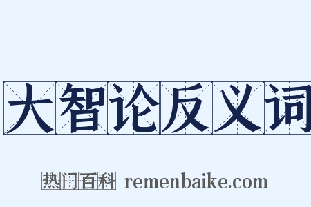 大智论反义词是什么意思的图片